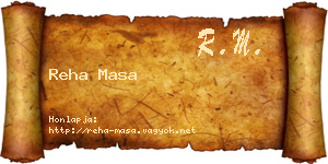Reha Masa névjegykártya